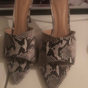 Tony Bianco Marley Snake Print Mules Size 391/2